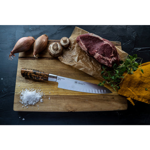 Brusletto Hunter Premium Chef – kockkniv 19 cm med luftspår