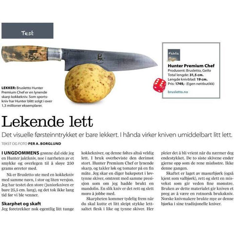 Brusletto Hunter Premium Chef – kockkniv 19 cm