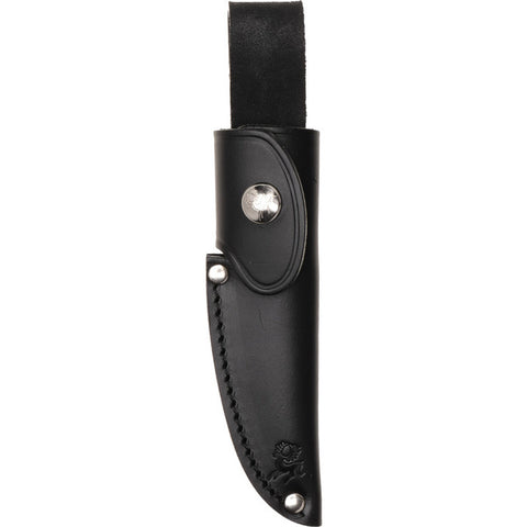 Brusletto Slida Scoutkniv Spetsig Svart – läderslida