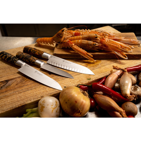 Brusletto Hunter Premium Chef – kockkniv 19 cm med luftspår