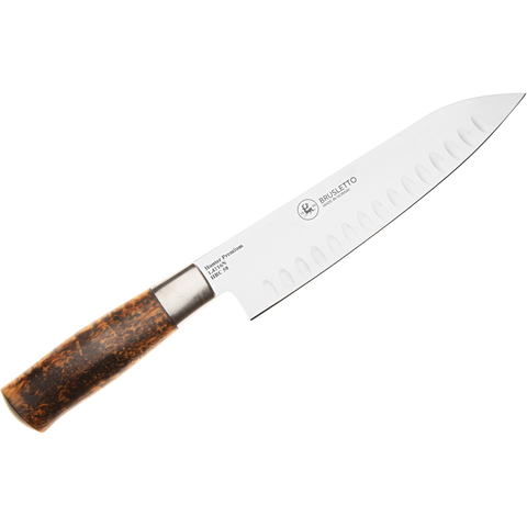 Brusletto Hunter Premium Chef – kockkniv 19 cm med luftspår