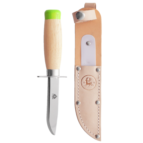 Brusletto Scoutkniv Rundad Spets Grön – barnkniv
